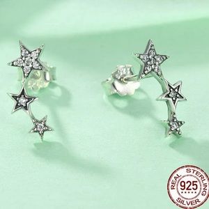 Dainty 925 Silver Stamped CZ Dazzling ⭐️ Earrings
